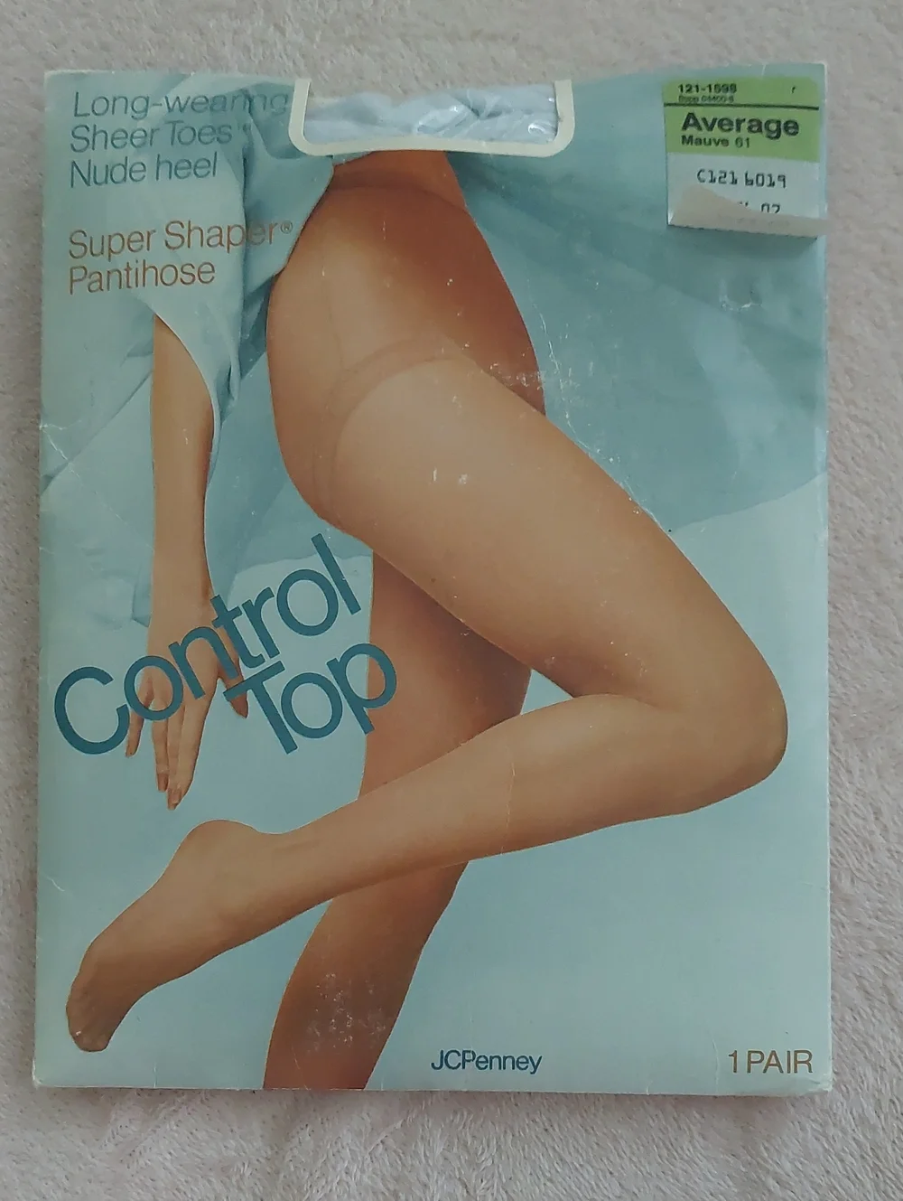 JCPenney Control Top Super Shaper Pantihose Average Size Mauve Color NWT